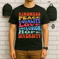 Kindness Peace Equality Love Inclusion Hope Diversity T-Shirt thumb 6