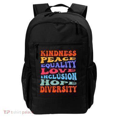 Kindness Peace Equality Love Inclusion Hope Diversity Backpack