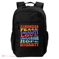 Kindness Peace Equality Love Inclusion Hope Diversity Backpack thumb 0