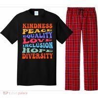 Kindness Peace Equality Love Inclusion Hope Diversity Pajama Set thumb 0