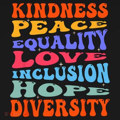 Kindness Peace Equality Love Inclusion Hope Diversity Flat Bill Trucker Hat