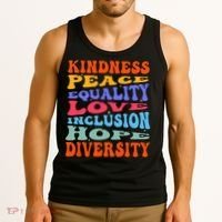 Kindness Peace Equality Love Inclusion Hope Diversity Tank Top thumb 3