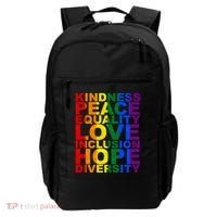 Kindness Peace Equality Love Quote Backpack thumb 0