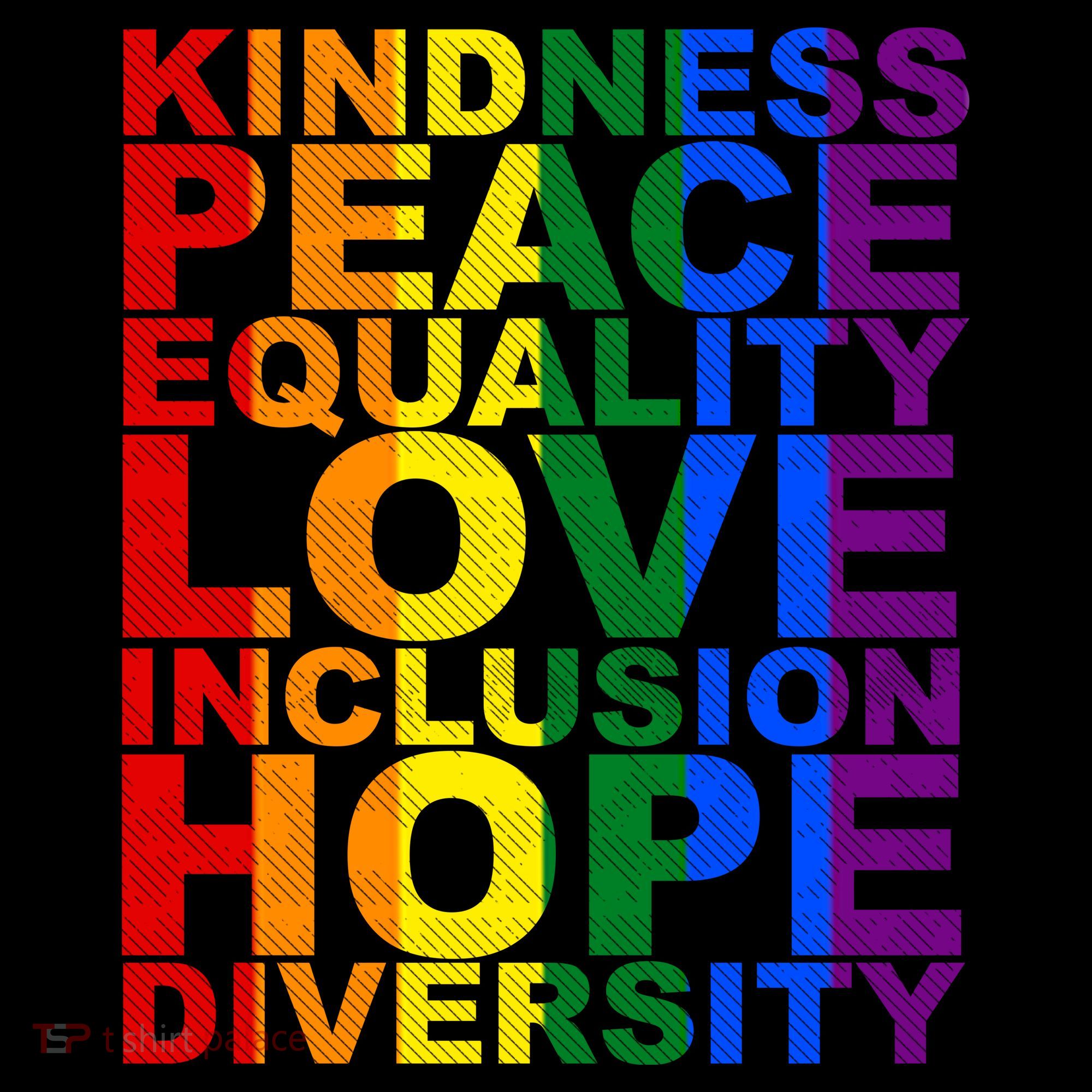 Kindness Peace Equality Love Quote Coaster