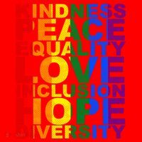 Kindness Peace Equality Love Quote Santa Hat thumb 1
