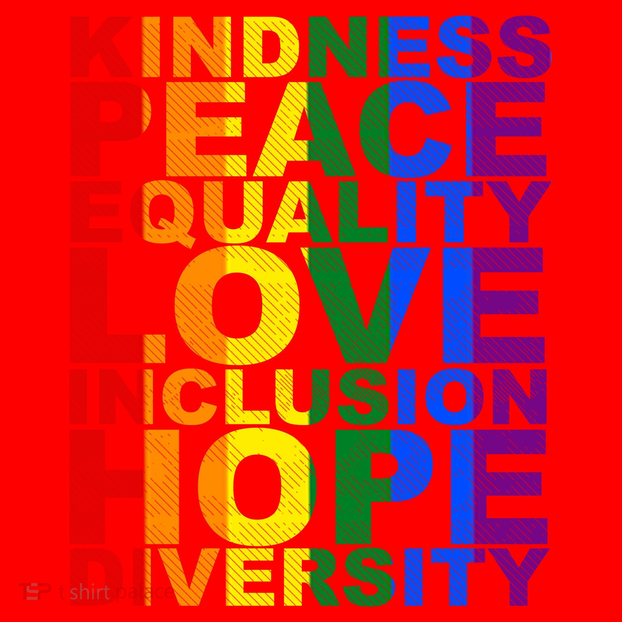 Kindness Peace Equality Love Quote Santa Hat