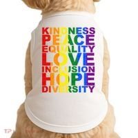 Kindness Peace Equality Love Quote Doggie Tank thumb 0