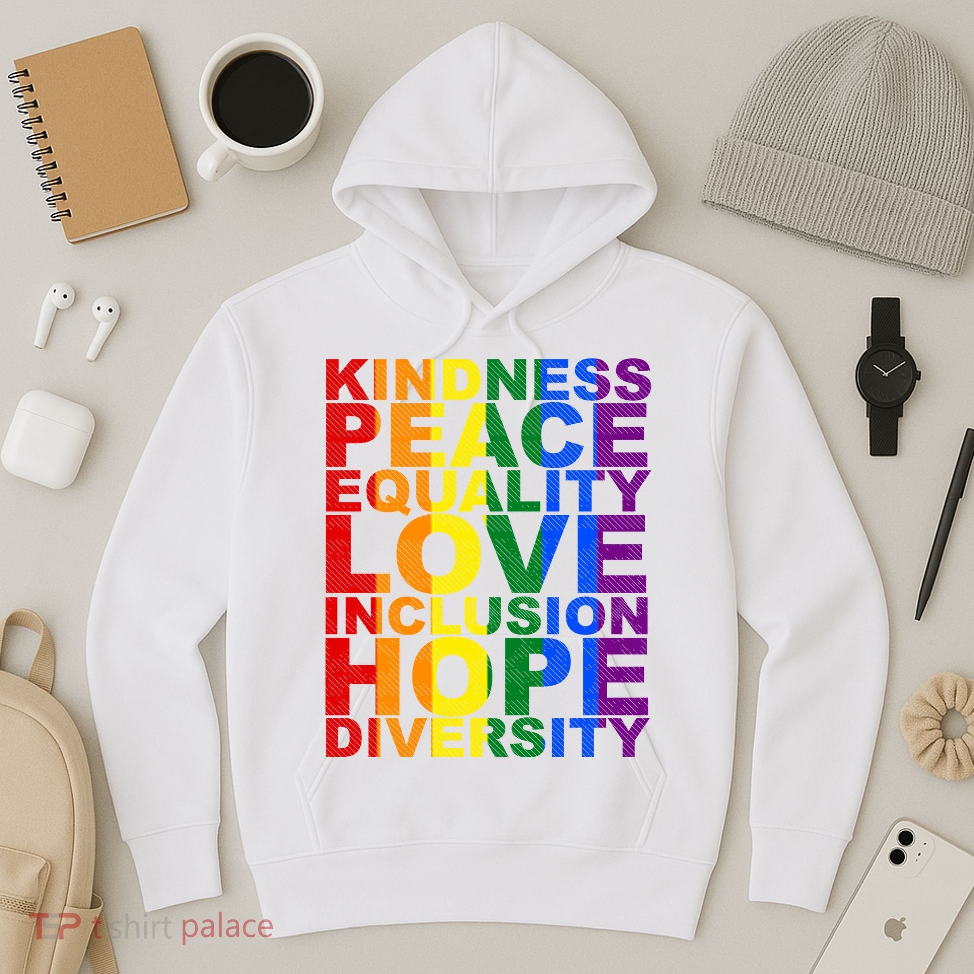 Kindness Peace Equality Love Quote Hoodie