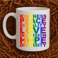 Kindness Peace Equality Love Quote Coffee Mug thumb 2