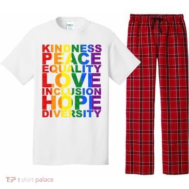 Kindness Peace Equality Love Quote Pajama Set