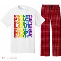 Kindness Peace Equality Love Quote Pajama Set thumb 0