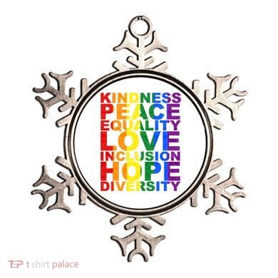 Kindness Peace Equality Love Quote Ornament
