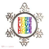 Kindness Peace Equality Love Quote Ornament thumb 0
