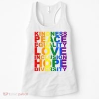 Kindness Peace Equality Love Quote Women's Tank Top thumb 0