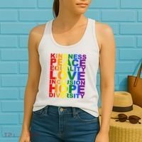 Kindness Peace Equality Love Quote Women's Tank Top thumb 2