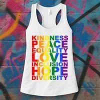 Kindness Peace Equality Love Quote Women's Tank Top thumb 3