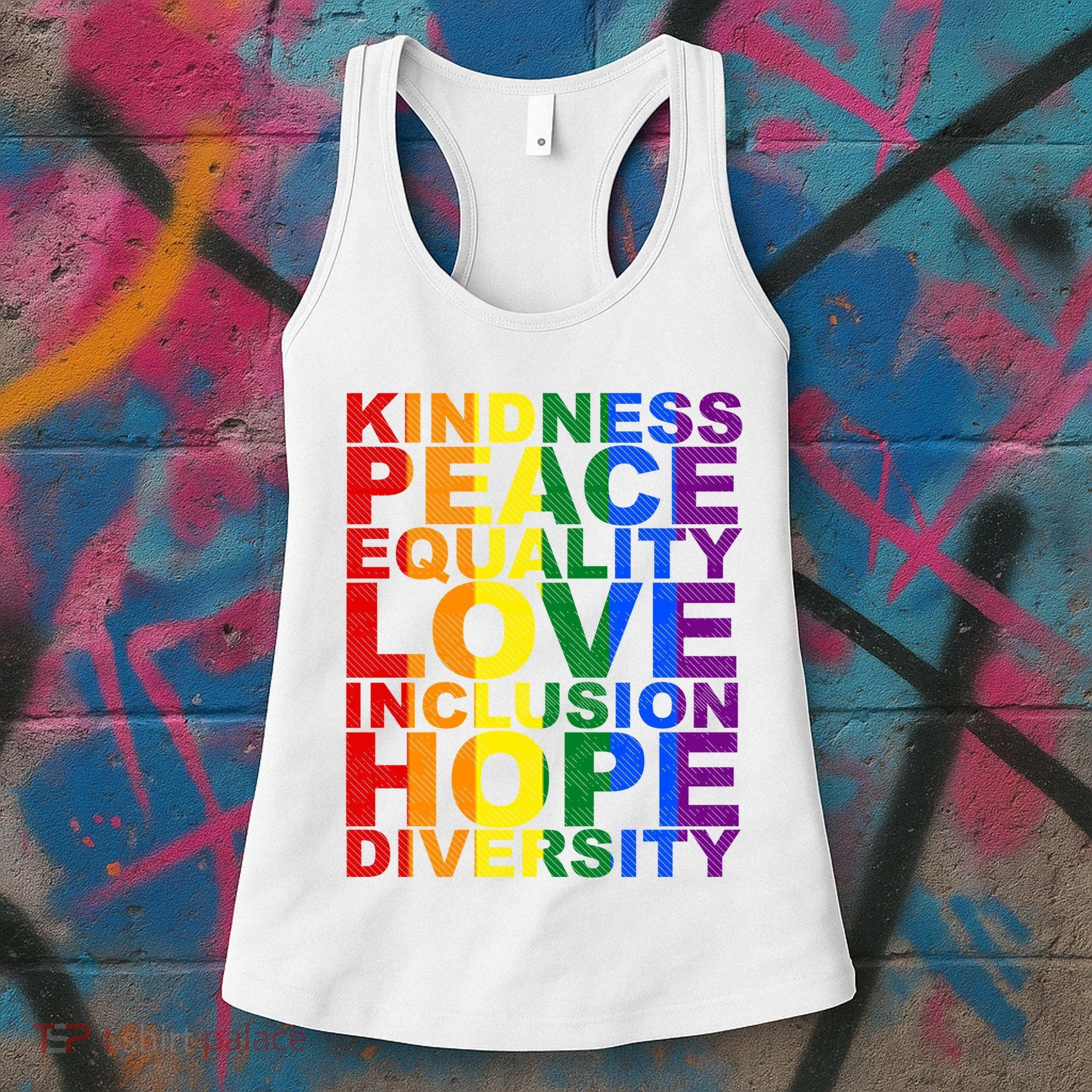 Kindness Peace Equality Love Quote Women's Tank Top