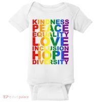 Kindness Peace Equality Love Quote Baby Bodysuit thumb 0