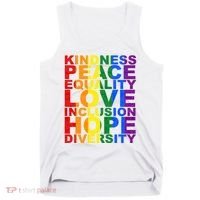 Kindness Peace Equality Love Quote Tank Top thumb 0