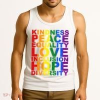 Kindness Peace Equality Love Quote Tank Top thumb 3
