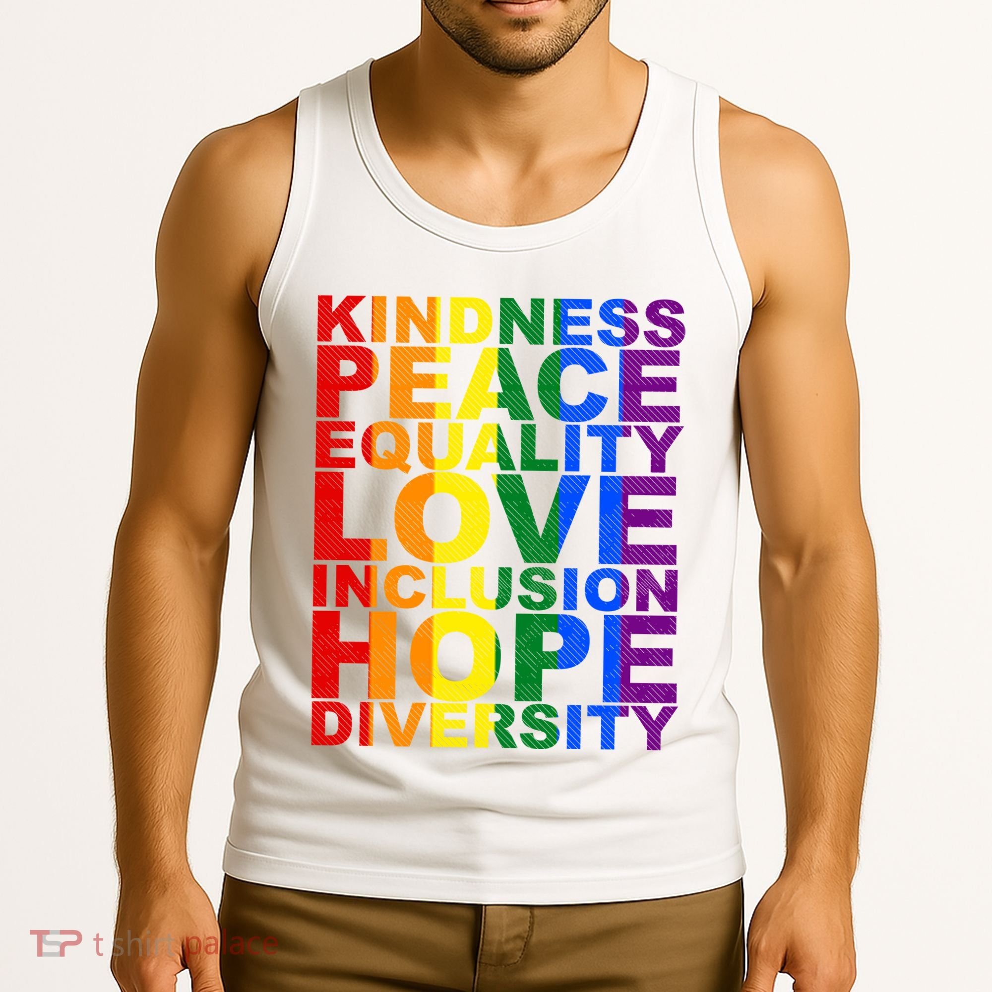Kindness Peace Equality Love Quote Tank Top
