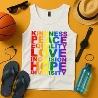 Kindness Peace Equality Love Quote Tank Top thumb 4