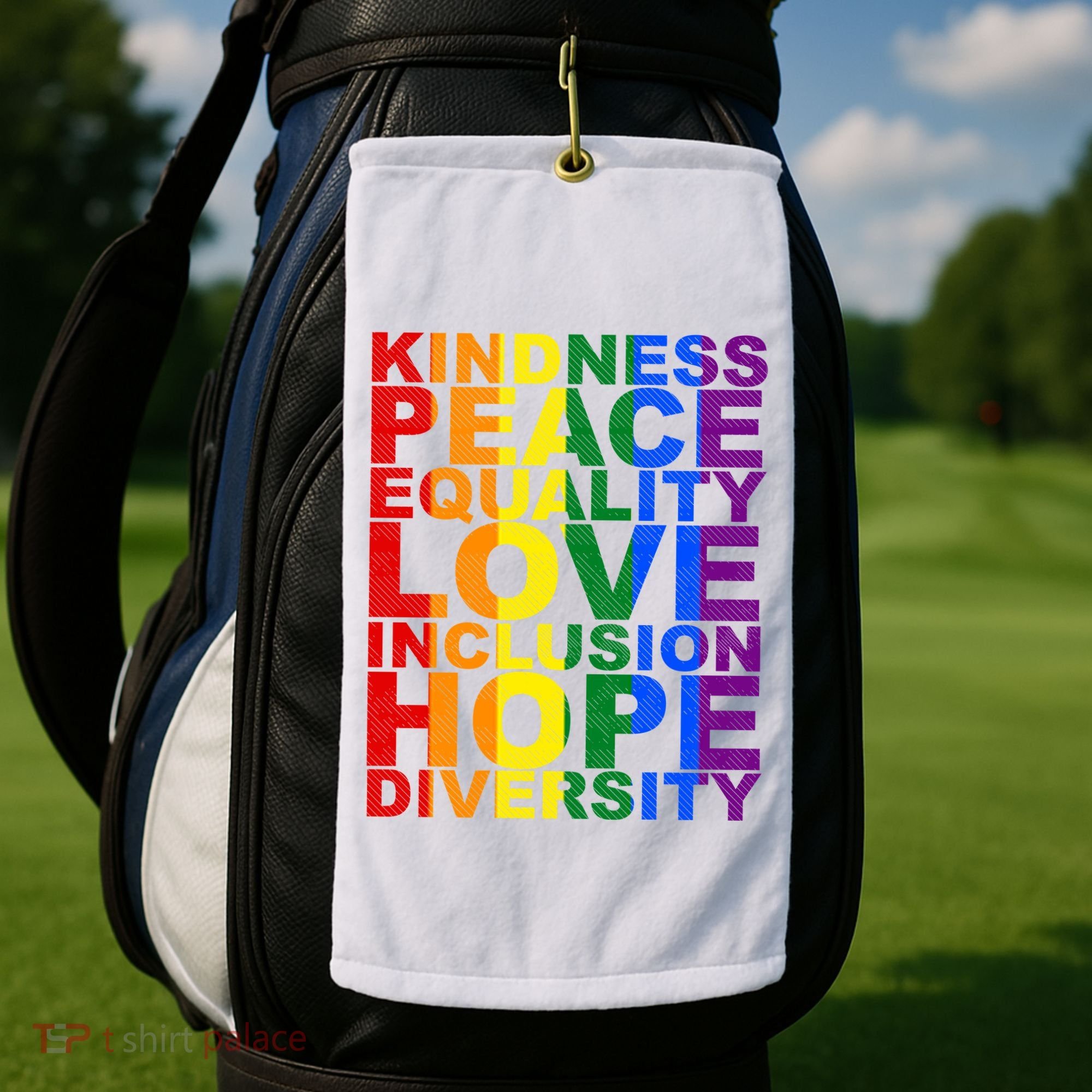 Kindness Peace Equality Love Quote Golf Towel