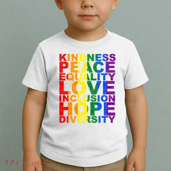 Kindness Peace Equality Love Quote Toddler T-Shirt