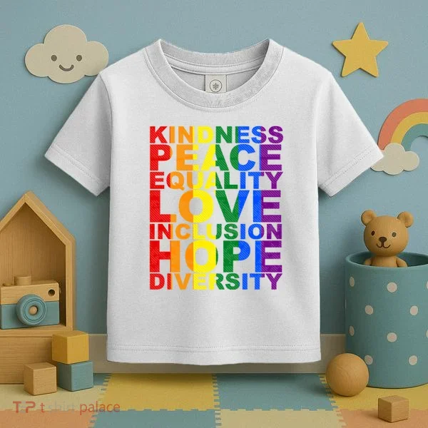 Kindness Peace Equality Love Quote Toddler T-Shirt
