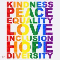 Kindness Peace Equality Love Quote Women's Long Sleeve Shirt thumb 2
