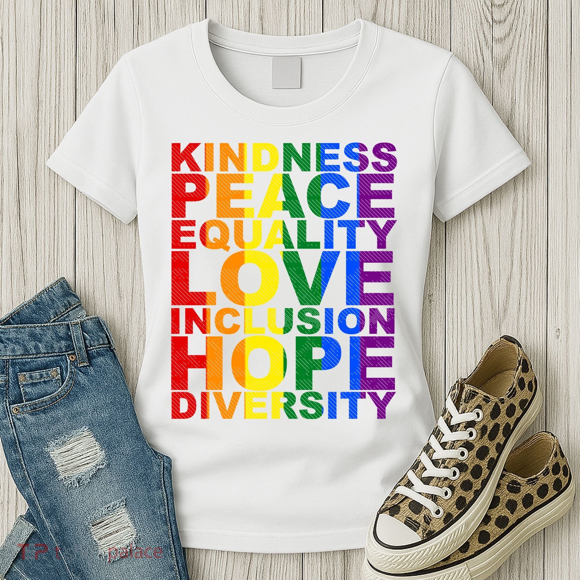 Kindness Peace Equality Love Quote Women's T-Shirt