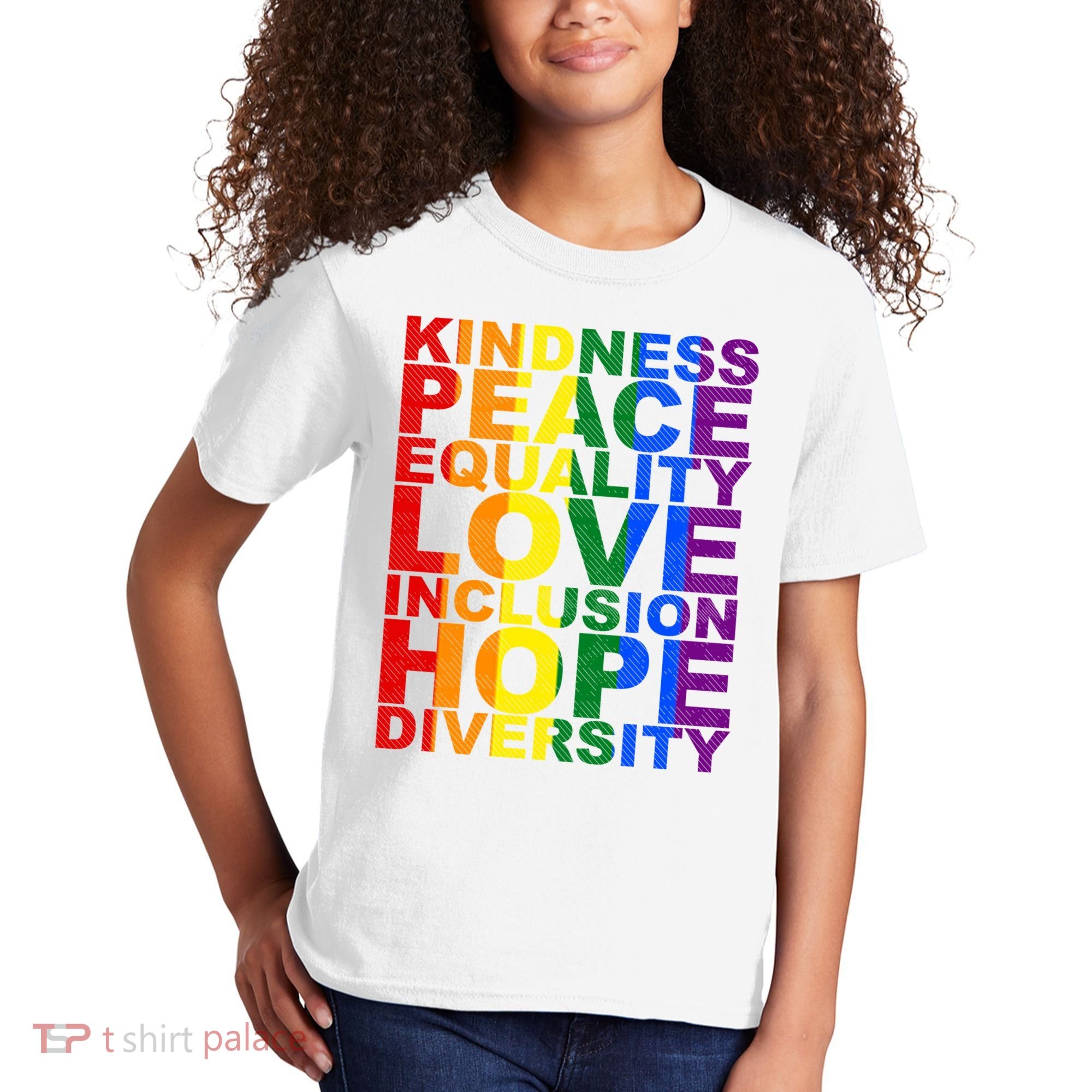 Kindness Peace Equality Love Quote Kids T-Shirt