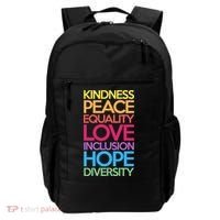 Kindness Peace Equality Love Inclusion Hope Diversity Funny Gift Backpack thumb 0