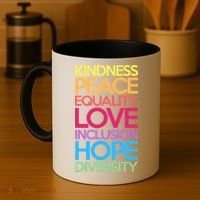 Kindness Peace Equality Love Inclusion Hope Diversity Funny Gift Coffee Mug thumb 4
