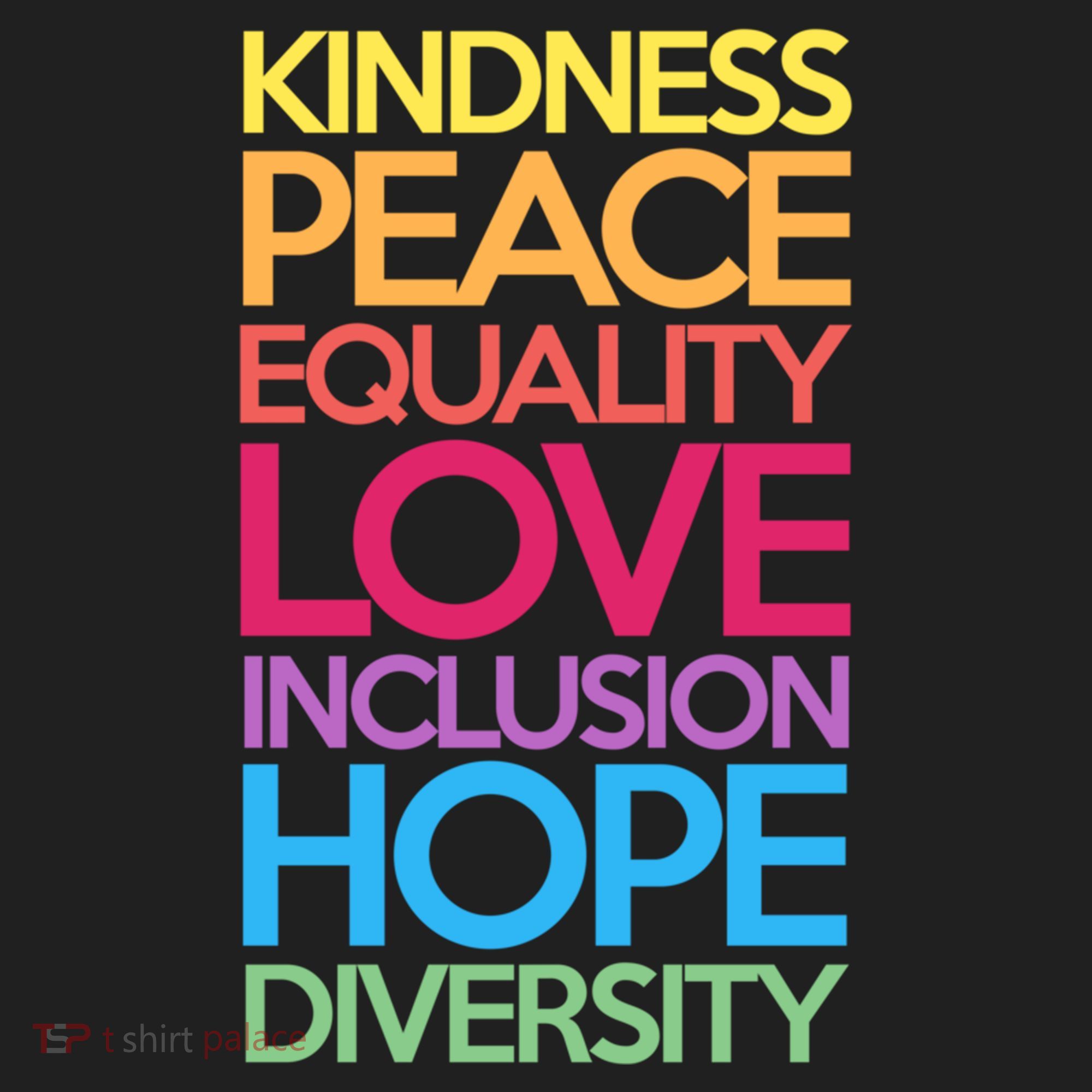Kindness Peace Equality Love Inclusion Hope Diversity Funny Gift Beanie