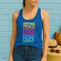 Kindness Peace Equality Love Inclusion Hope Diversity Funny Gift Women's Tank Top thumb 2