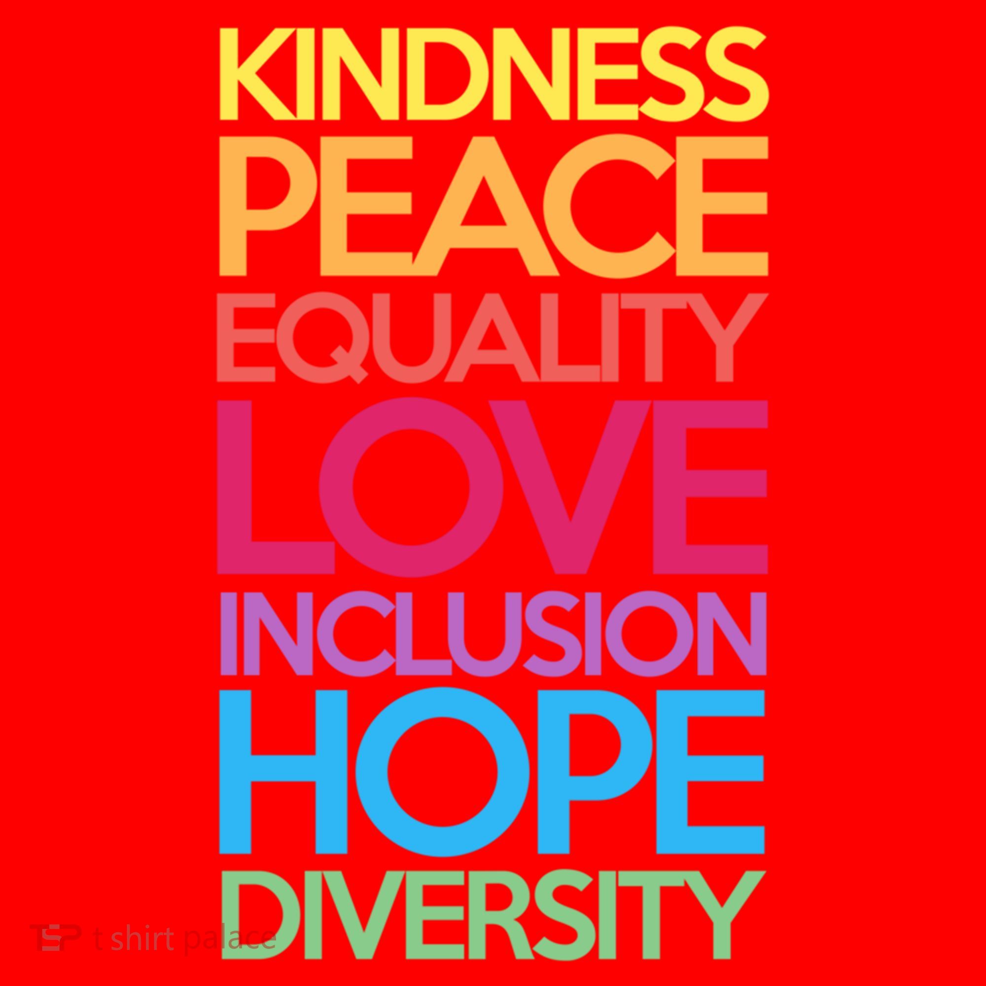 Kindness Peace Equality Love Inclusion Hope Diversity Funny Gift Santa Hat