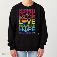 Kindness Peace Equality Inclusion Diversity Human Rights Women's Sweatshirt thumb 0