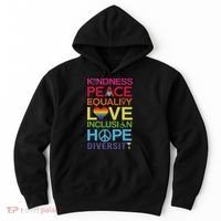 Kindness Peace Equality Inclusion Diversity Human Rights Hoodie thumb 0