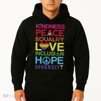 Kindness Peace Equality Inclusion Diversity Human Rights Hoodie thumb 2