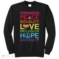 Kindness Peace Equality Inclusion Diversity Human Rights Sweatshirt thumb 0