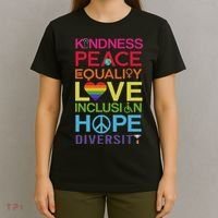 Kindness Peace Equality Inclusion Diversity Human Rights T-Shirt thumb 4
