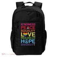 Kindness Peace Equality Inclusion Diversity Human Rights Backpack thumb 0