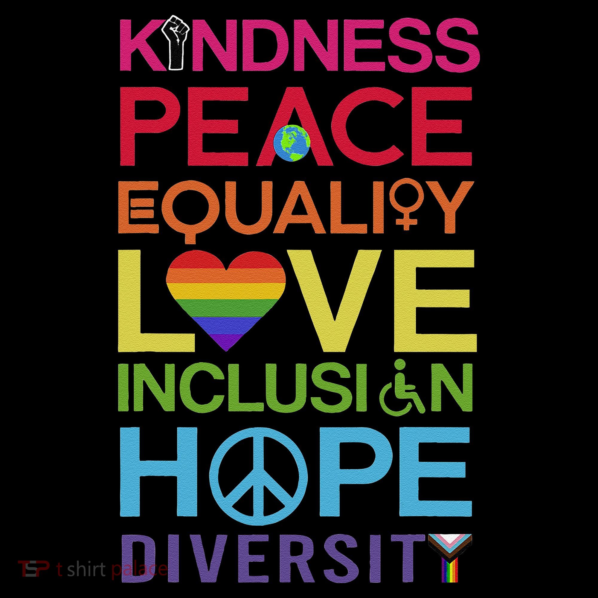 Kindness Peace Equality Inclusion Diversity Human Rights Baby Bodysuit