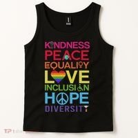 Kindness Peace Equality Inclusion Diversity Human Rights Tank Top thumb 2