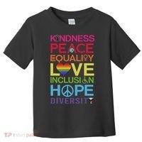 Kindness Peace Equality Inclusion Diversity Human Rights Toddler T-Shirt thumb 0