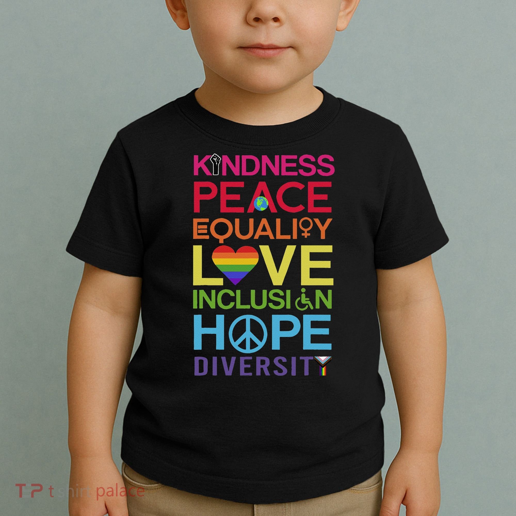 Kindness Peace Equality Inclusion Diversity Human Rights Toddler T-Shirt