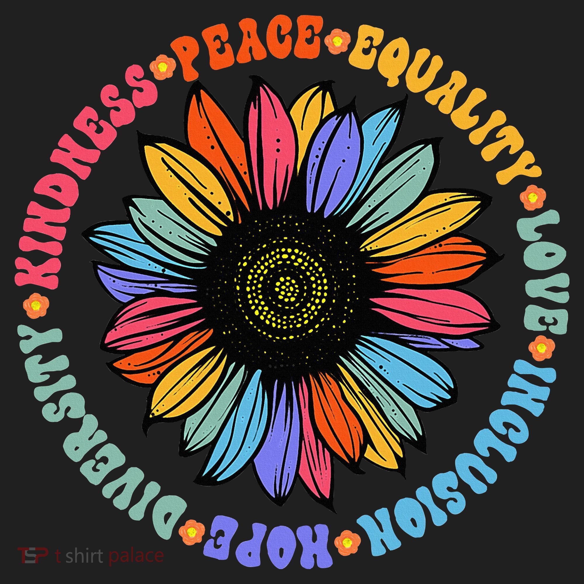 Kindness Peace Equality Love Hope Diversity Human Rights Women's Sweatshirt