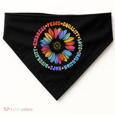 Kindness Peace Equality Love Hope Diversity Human Rights USA-Made Doggie Bandana