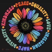 Kindness Peace Equality Love Hope Diversity Human Rights Sweatshirt thumb 3